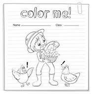 Worksheet with a farmer