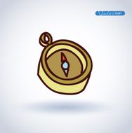 compass hand drawn vector illustration