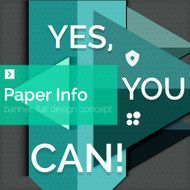 Flat design square banner with slogan N59