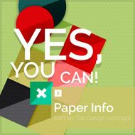 Flat design square banner with slogan N63