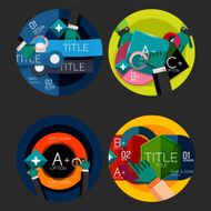 Set of flat design circle option infographics concepts N27
