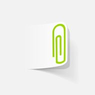 realistic design element paper clip N10