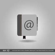 Paper notebook icon vector illustration eps10 on grey background N2