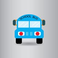 school bus flat icon vector illustration eps10