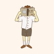 student cartoon theme elements N247