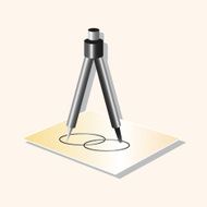 Stationery compasses theme elements N13