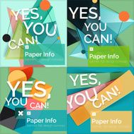 Set of flat design square banners N9