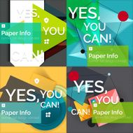 Set of flat design square banners N10