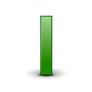 3d green letter I N3