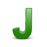 3d green letter J N3