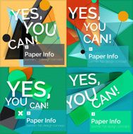 Set of flat design square banners N11