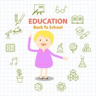 education illustration for design