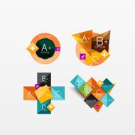 Set of modern geometric infographic web layouts N6