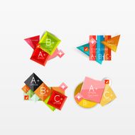 Set of modern geometric infographic web layouts N8