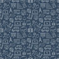 School line icon pattern set N7