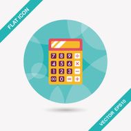 calculator flat icon with long shadow eps10 N15