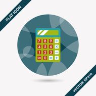 calculator flat icon with long shadow eps10 N16