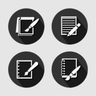 Write icons set great for any use Vector EPS10 N2