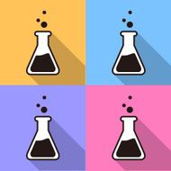 Laboratory glass icons set great for any use Vector EPS10