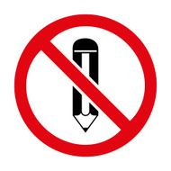 No Writing icon great for any use Vector EPS10