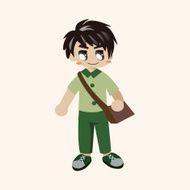 student cartoon theme elements N286
