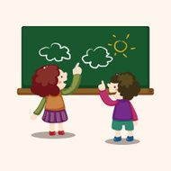student cartoon theme elements N293