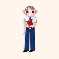 student cartoon theme elements N301