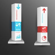 infographic template Modern box Design Minimal style