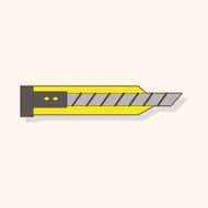 stationary utility knife theme elements vector eps N16