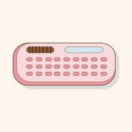 stationary calculator theme elements vector eps N5