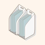 stationary document case theme elements vector eps N5