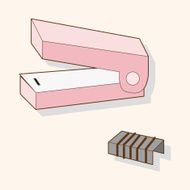 stationary stapler theme elements vector eps N16