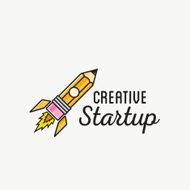 Creative Startup Rocket Abstract Vector Logo Template or Label Badge N2