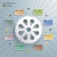 Cogwheel Abstract Modern Infographics Background