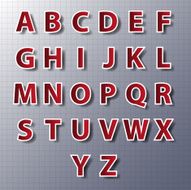 Vector alphabet set paper stickers labels tags vector eps10 N2