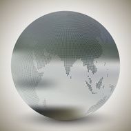Dotted world globe blurred design vector illustration N3