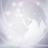 Dotted world globe light design vector illustration N2