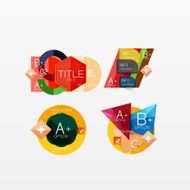 Set of modern geometric infographic web layouts N9