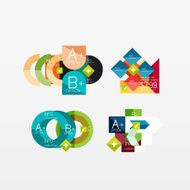 Set of modern geometric infographic web layouts N10