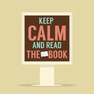 Keep Calm And Read The Book Stand Poster