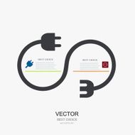 vector modern plug background infographic