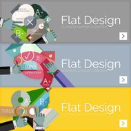 Flat design vector infographic banners with geometric infographics N117