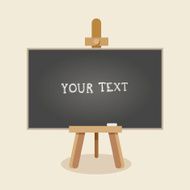 Easel with blackboard