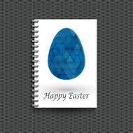 Notepad template with Easter background