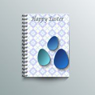Notepad template with Easter background N3