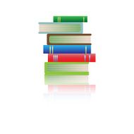 Stack of multi colored books N2