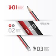 modern Design infographics pencil banner style N2