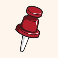 stationary pushpin theme elements vector eps N17