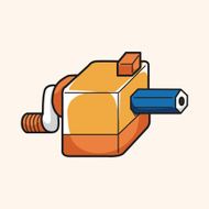 stationary pencil sharpner theme elements vector eps N10