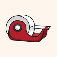 stationary tape dispenser theme elements vector eps N9